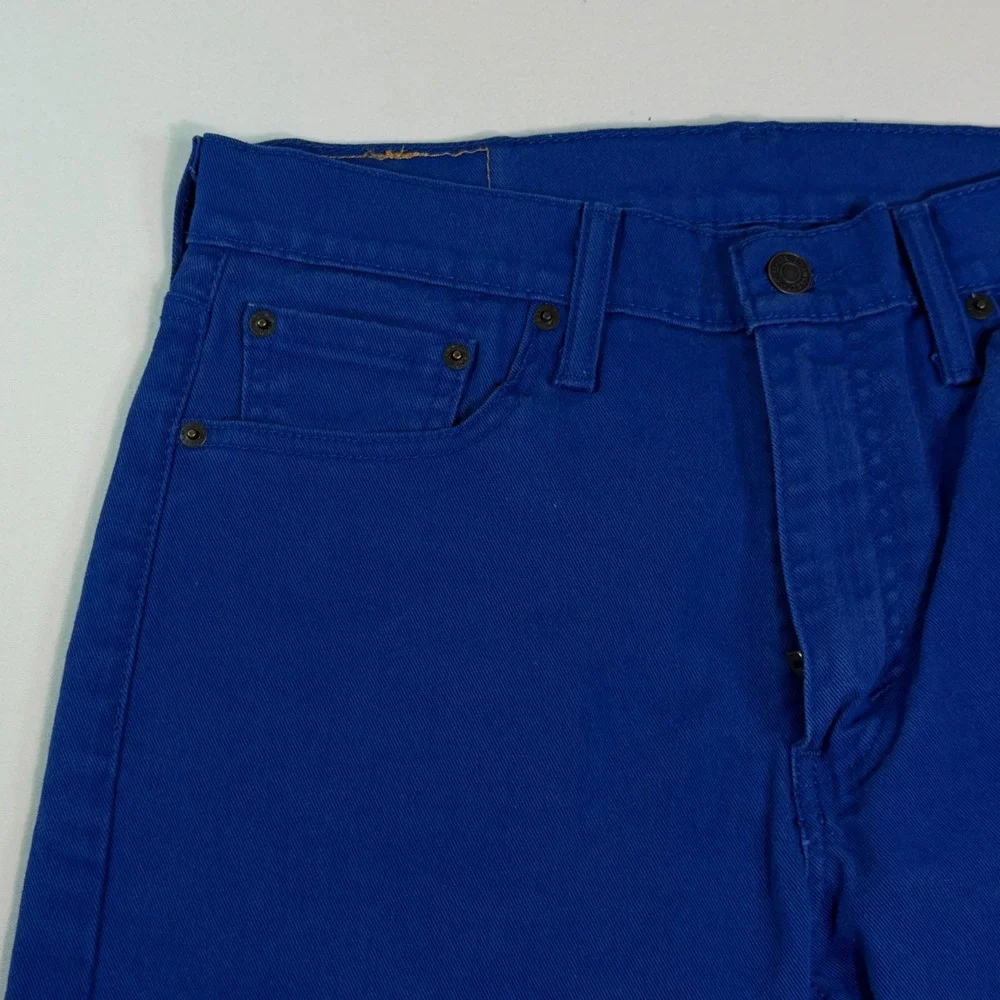 Levis 513‎ Slim Straight Jeans Mens 32x32 Vibrant Blue Stretch Denim Pants